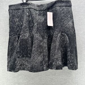 BANANA REPUBLIC - Women’s Black & White Fit & Flare Skirt Size 10 Petite   A51